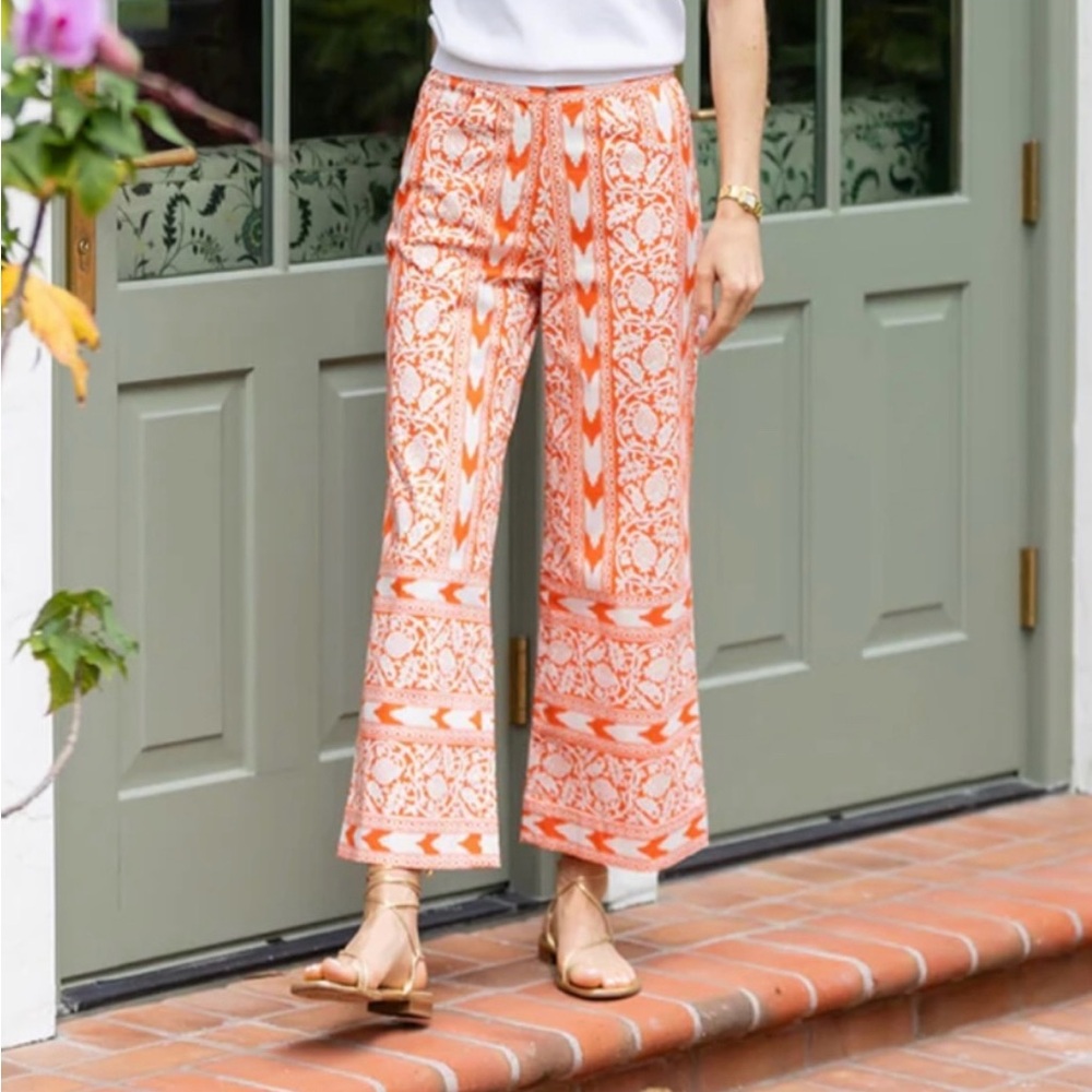 Orange Ikat Babe pants Medium
